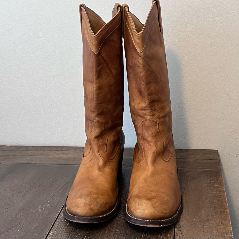 Stetson Brown Leather Heeled Western Cowgirl Boots Womens 9 - Picture 6 of 12